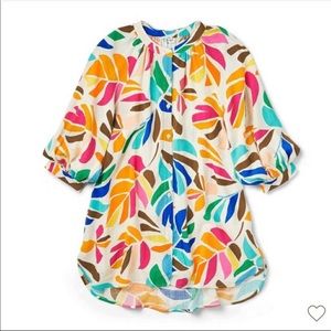 1X Tabitha Brown x Target dopamine dressing botanical shirt dress/cover up- NWT
